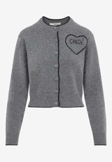 Crewneck Cashmere and Wool Cardigan