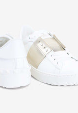 Leather Low-Top Sneakers with Studs