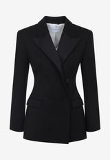 Hourglass Single-Breasted Wool Blazer