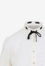 Openwork Long-Sleeved Shirt