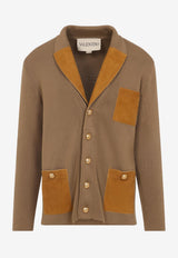 Shawl-Collar Wool Cardigan