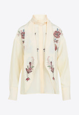 Floral-Embroidered Shirt