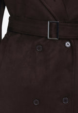 Pembroke Faux Suede Trench Coat