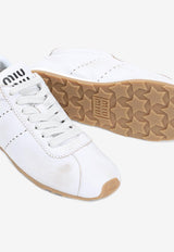 Logo-Printed Leather Sneakers