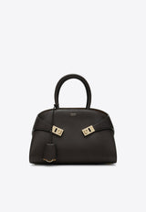 Ferragamo Medium Hug Leather Top Handle Bag Brown 0777524LE/S_FERRA-MO