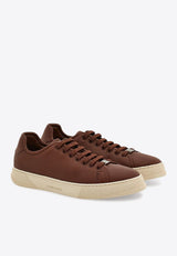 Ferragamo Calf Leather Low-Top Sneakers Brown 0778860MLE/Q_FERRA-MI