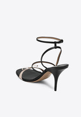 Salvatore Ferragamo Ariel 95 Leather Sandals Black 07828571CLE/Q_FERRA-NB