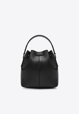 Ferragamo Grained Leather Bucket Bag Black 0785878LE/S_FERRA-NR