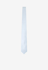 Brioni Silk Tie with Shiny-Effect Light Blue