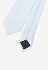 Brioni Silk Tie with Shiny-Effect Light Blue