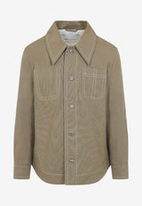 AMI PARIS Worker Long-Sleeved Overshirt Beige