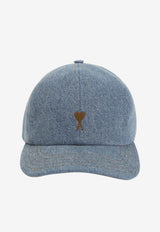 AMI PARIS Ami De Coeur Denim Baseball Cap Denim