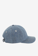 AMI PARIS Ami De Coeur Denim Baseball Cap Denim