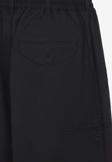 Y-3 Wool-Blend Wide-Leg Pants Black