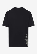 Y-3 Crewneck T-shirts with Logo-Print Black