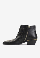 Chloé Susanna 40 Studed Leather Boots Black