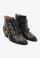 Chloé Susanna 40 Studed Leather Boots Black