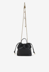 Chloé Leather Bucket Bag with Charms Black
