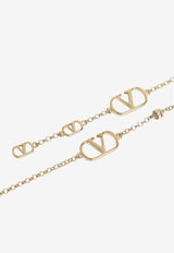 Valentino Vlogo-Charms Brass Bracelet Gold