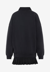 Logo-Embroidered Mini Hybrid Dress