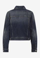 Off-Shoulder Denim Jacket