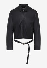 Belted Leather Jacket