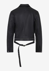 Belted Leather Jacket