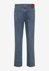 Logo-Patch Straight-Leg Jeans