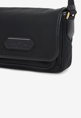 Leather-Trimmed Logo Messenger Bag