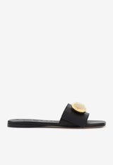 Pebble Leather Slides