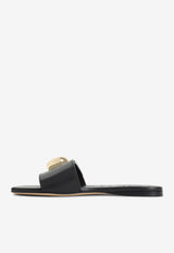 Pebble Leather Slides