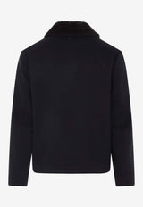 Fur-Collar Cashmere Jacket