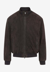 Suede Bomber Jacket