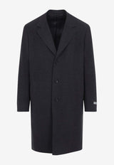 Single-Breasted Wool Coat