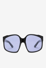 Miu Miu Ombre Square Sunglasses Blue 0MUA07SMET/Q_MIU-16K01O