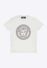 Versace Kids Kids Medusa-Print Crewneck T-shirt 1000239 1A10165 2W020