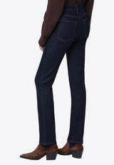 Washed Straight-Leg Jeans