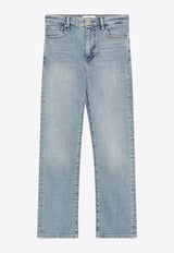 Washed Straight-Leg Jeans
