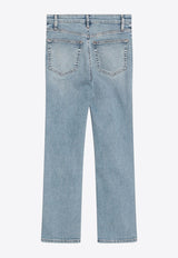 Washed Straight-Leg Jeans