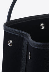 Garden Party Pockets in Vertical Noir Toile Militaire Canvas with Palladium hardware