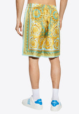 Versace Barocco Print Silk Shorts Multicolor 1002476 1A13557 5GA10