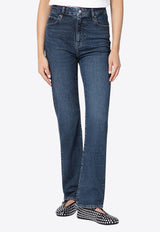 Washed Straight-Leg Jeans