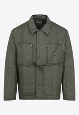 Quilted Overshirt with String Belt