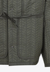 Quilted Overshirt with String Belt