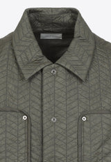 Quilted Overshirt with String Belt