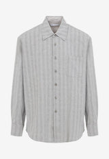 Above Striped Long-Sleeved Shirt