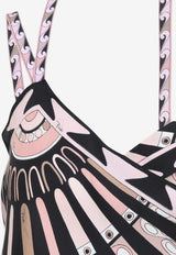 Stella Print Silk Asymmetric Top