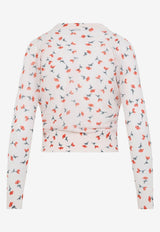 Floral Print Cropped Cardigan
