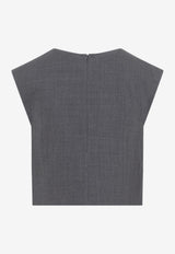 Wool And Silk Tailored Top