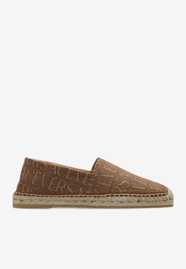 Versace All-Over Jacquard Canvas Espadrilles Brown 1004041 1A07994 2N240